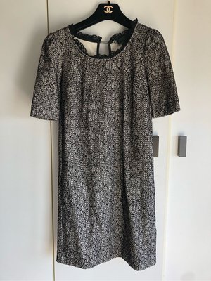 moschino 黑白繡織布洋裝