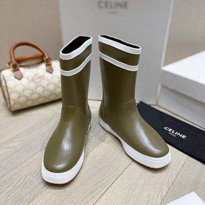 熱款直購#Celine * 時髦法式浪漫雨靴 水鞋 短靴 雨鞋
