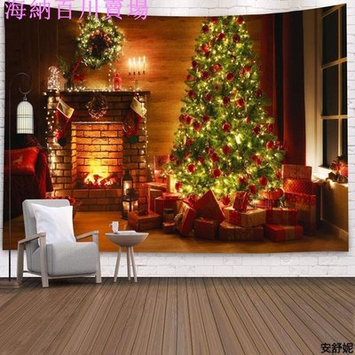 2021新款 聖誕掛布 聖誕節裝飾布 聖誕襪聖誕樹 節日裝飾 藝術墻 家居生活壁畫 壁掛 家居布簾掛畫 裝飾掛毯壁毯