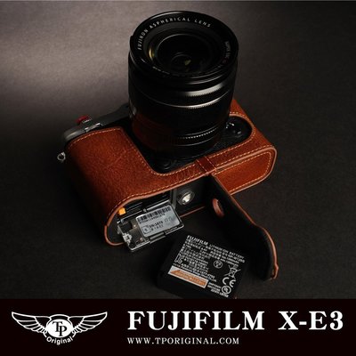 【台灣TP】Fujifilm X-E3 XE3 開底式真皮相機底座 相機皮套  頂級牛皮 快拆電池 可鎖腳架