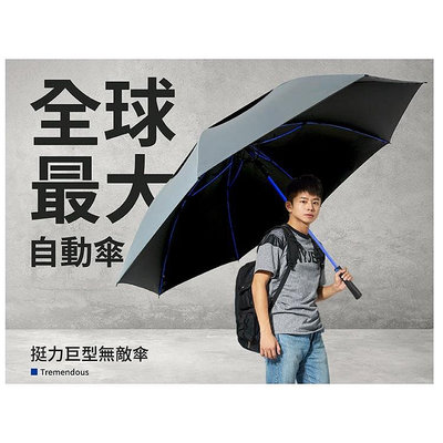 【大雨傘 大傘面 迎賓自動傘】黑膠傘 全球最大自動傘 挺力巨型無敵傘 雙層傘 雙龍牌【配配大賣場】