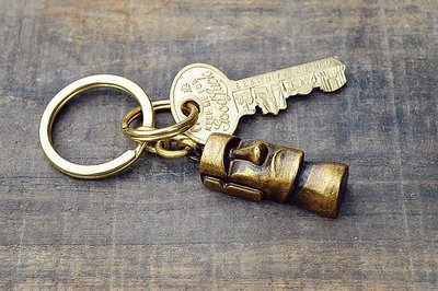 东洋会社(現貨)   銅製超級質感小物復活節島摩艾石像 鑰匙圈