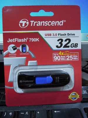 ...點子電腦-北投.全新◎創見 Transcend JetFlash 790K USB 3.0 32G隨身碟◎290元
