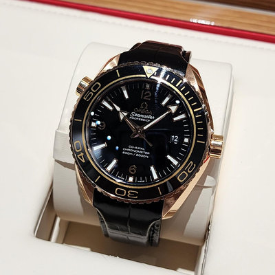 OMEGA 歐米茄 大型 18K金 海馬系列 黑色陶瓷圈 45.5mm 8501機芯 全套 台南二手錶