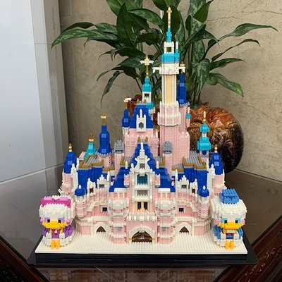 現貨熱銷-樂高成年高難度迪士尼城堡微小顆粒積木女孩系列大型建筑拼裝模型
