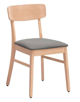 【生活家傢俱】HT-177-13：灰布實木餐椅【台中家具】書桌椅 洽談椅 實木椅 北歐風 山毛櫸實木 原木色