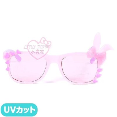 ♥小公主日本精品♥Hello Kitty 凱蒂貓粉色兔子蝴蝶結造型兒童墨鏡抗UV太陽眼鏡-32095302
