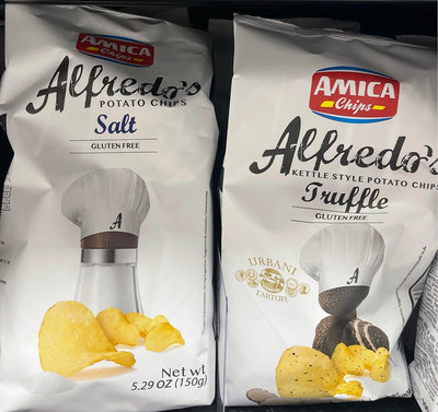 5/14前 最少需買2包 🇮🇹義大利Alfredos原切洋芋片-黑松露100g/海鹽150g Amica chips