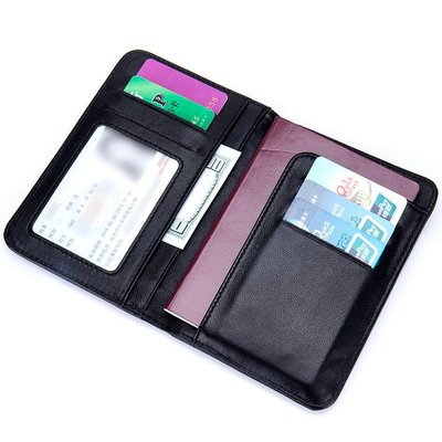 真皮證件包真皮護照包證件包羊皮手工編織超便宜多功能收納旅行小錢包支票夾