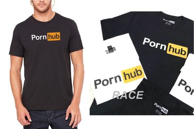 【RACE】 PORNHUB APPAREL T恤 短T恤 短袖 基本款 LOGO 美國正品公司貨 黑 白