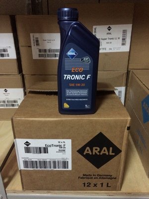 【亞拉 ARAL】ECO TRONIC F、5W20、合成機油、1公升/罐裝、12罐/箱【德國進口】-滿箱區