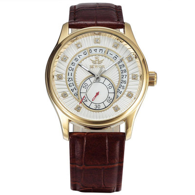 現貨男士手錶腕錶思沃奇 男士機械錶SEWOR時尚鏤空商務腕錶手錶