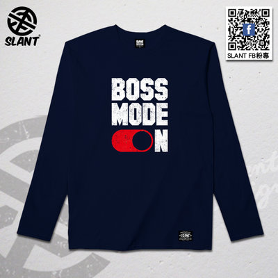 SLANT 老闆T恤 BOSS 老闆模式開啟 BOSS字樣T恤 老板模式 長袖柔棉T恤 長袖T恤