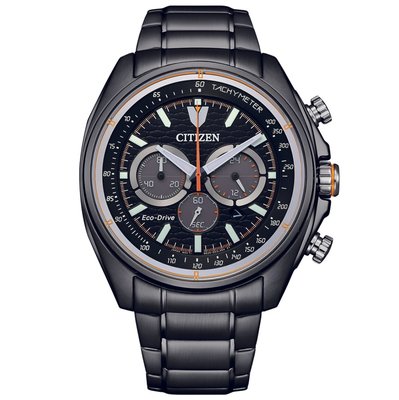 CITIZEN 星辰 急速賽車光動能計時手錶-黑 CA4567-82H /45mm