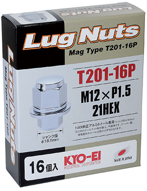 【翔浜車業】KYO-EI MAG TYPE LUG NUT T201-16P TOYOTA原廠鋁圈專用鍛造螺帽組(16顆)