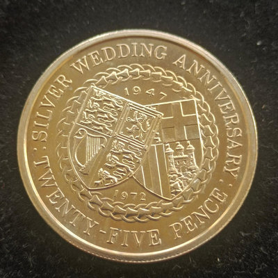 【二手】 馬恩島1972年25便士女王銀婚紀念克朗幣1419 外國錢幣 硬幣 錢幣【奇摩收藏】