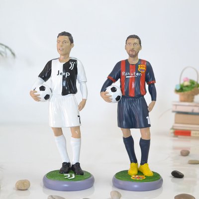 世界杯足球公仔c羅梅西手辦 球星人物擺件玩偶明星模型生日禮物