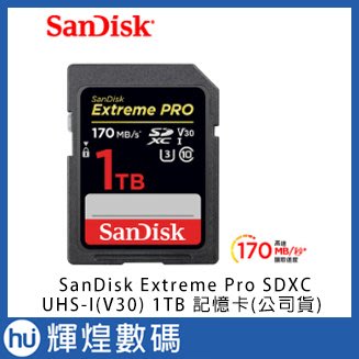 SanDisk Extreme Pro SDXC UHS-I(V30) 1TB 記憶卡(公司貨)