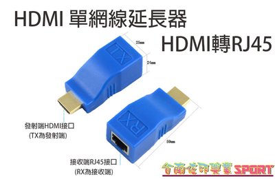 [佐印興業] 免電源 單網線 HDMI 延長器 不支援HDCP 30米 放大器 HDMI轉接頭轉RJ45 1080P