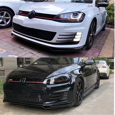 Golf7 Golf7.5 前下巴 前擾流 亮黑色 卡夢（GTI7 GTI7.5 7R 7.5R Rline) A款