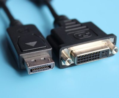 【悠閒3C商城】【台灣當日出貨】DisplayPort(公)轉DVI(母) / DP TO DVI 訊號轉接器