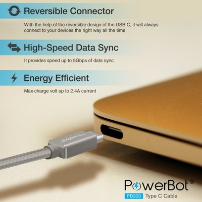 美國聲霸PowerBot USB3.1 Type-C TYPE-A 高速傳輸充電線快充線 高品質特價 LG充電線