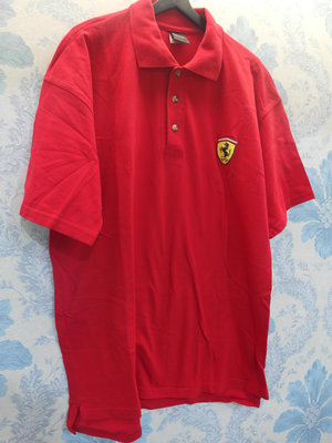 Ferrari 紅色短袖POLO衫