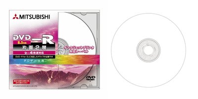 Mitsubishi三菱2-4X DVD-R DL 8.5GB (單片盒裝*5)