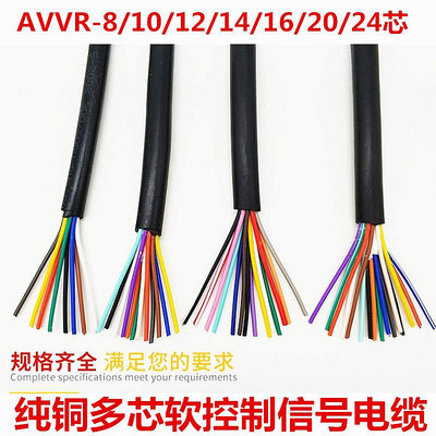 國標RVV電纜8芯10芯12芯1416電源信號控製護套線0.2/0.3/0.5平方~七號小鋪