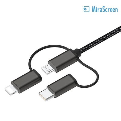 【愛瘋潮】MiraScreen 三合一有線影像轉接器