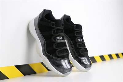 Air Jordan 11 Low “Barons”黑銀 低幫 休閒運動 籃球鞋 528895-010 男女鞋