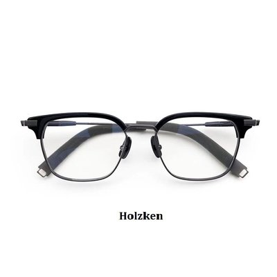 類 DITA DLX410 手工眼鏡 半框 純鈦眼鏡架 鏡框 設計款 超輕純鈦眼鏡架 余文樂 (黑銀色)