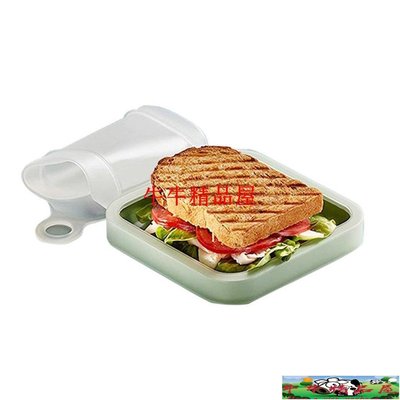 Bento Box Sandwich Toast Case矽膠飯盒防漏兒童學校-妮蔻五金店
