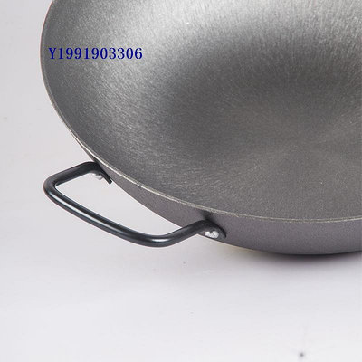 家用老式生鐵鍋電磁爐燃氣灶適用鑄鐵炒鍋無涂層炒菜鍋不粘平底鍋