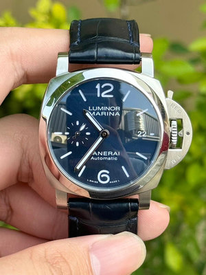 Panerai 沛納海 型號PAM01270  藍面皮帶款  錶徑40mm  2022/MAY