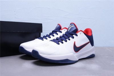 Nike Zoom Kobe 5 Protro 白深藍紅 休閒運動籃球鞋 男鞋 386429-105