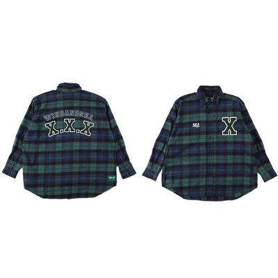 God Selection XXX x Wind And Sea Plaid Flannel Shirt 聯名 格紋 襯衫