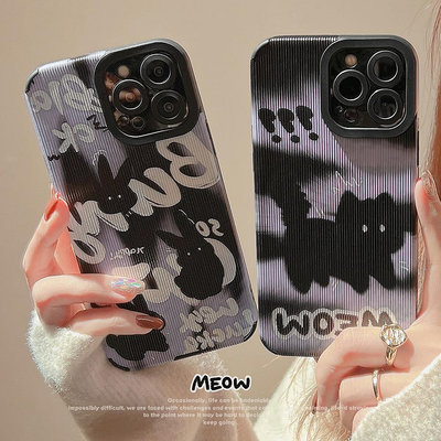 手機殼iPhone14適用13蘋果手機殼14pro max情侶xs皮紋12黑貓xr小眾11皮