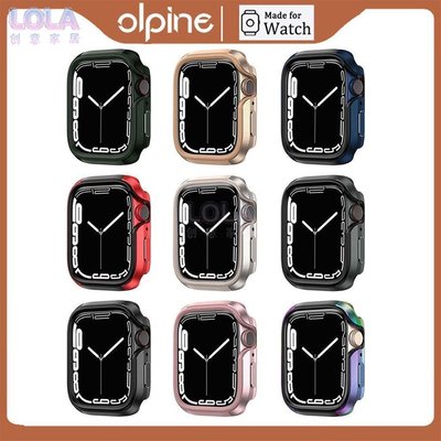 適用於Apple Watch 7代/8代矽膠+鋁合金外殼 iwatch7代/8代鋁合金保護框 蘋果手錶8代金屬保護殼-LOLA創意家居