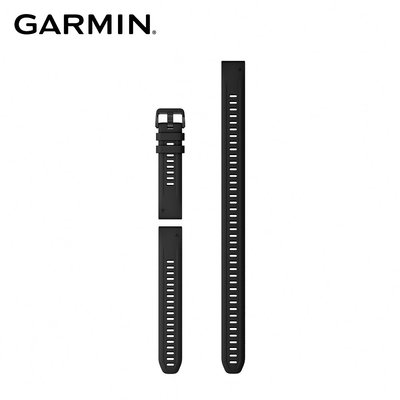 @竹北旗艦店@GARMIN QUICKFIT 20mm 黑色矽膠錶帶黑色錶扣 (含可調式加長黑色矽膠錶帶)