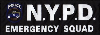JHS（（金和勝 生存遊戲專賣））警星NYPD EMERGENCY SQUAD 識別貼片(大) ID-23
