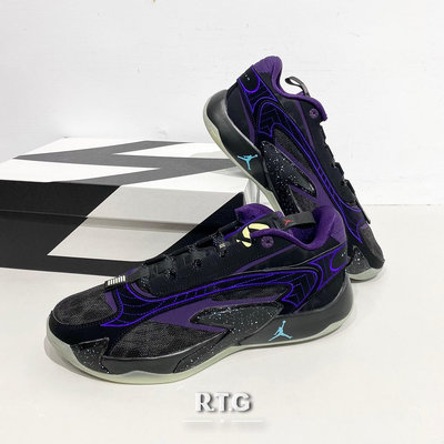 NIKE JORDAN LUKA 2 PF 黑紫 籃球鞋 夜光 潑墨 編織感 二代 男鞋 DX9012-001