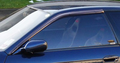 日系GTR Skyline R32 GTS改裝 碳纖維晴雨檔 碳纖雨眉 窗口眉加裝