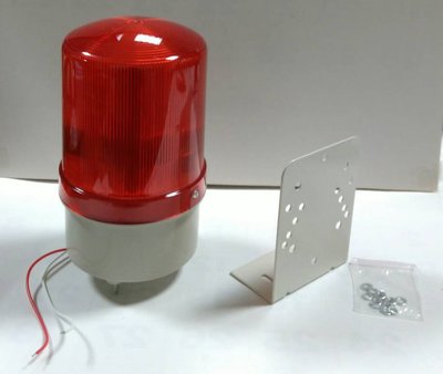 紅色警示燈DC12V 工廠 機床 工地 防竊 , 含固定支架~