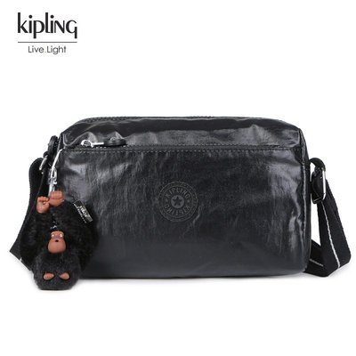 鑫森凱莉代購 猴子包 Kipling K16217 金屬黑 多層 輕便  單肩 斜挎包 附吊飾 限量 預購
