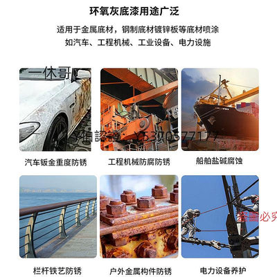 噴漆 2k雙組份汽車金屬防銹環氧底漆鈑金修補底漆手噴中涂打底漆自噴漆