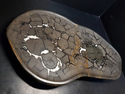 石在有趣~新石器時代/稀有藏品【大】龜甲石茶盤