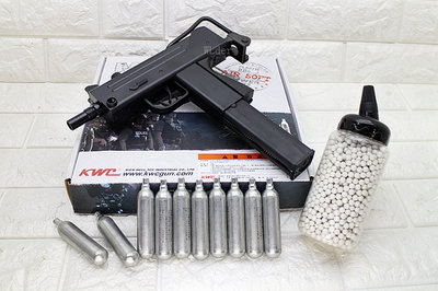 [01] KWC M11 衝鋒槍 CO2槍 + CO2小鋼瓶 + 奶瓶 ( KC55 UZI烏茲機關槍直壓槍BB槍