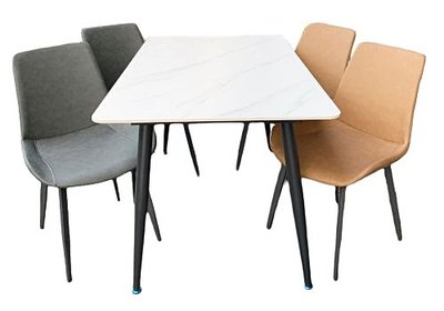 鑫高雄駿喨二手貨家具(全台買賣)----【全新】4.7尺 岩板 餐桌 餐椅 1桌4椅 餐桌椅