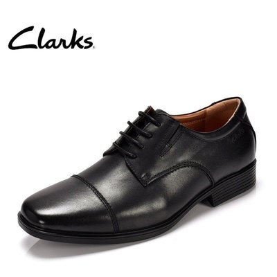 clarks其樂男鞋新款牛皮透氣系帶英倫商務正裝男皮鞋Tilden Cap